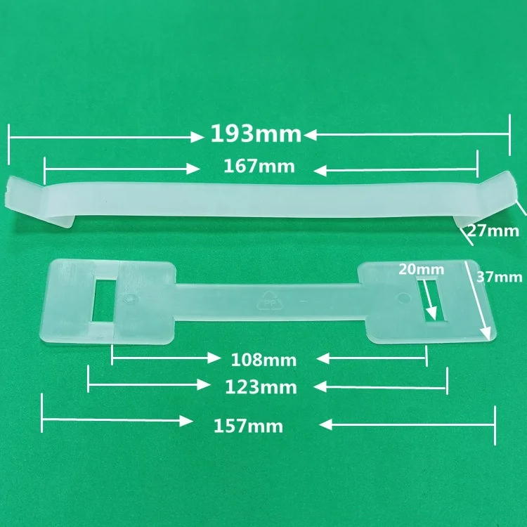 Quick shipment, handle on plastic cartons, plastic color box gift box handle