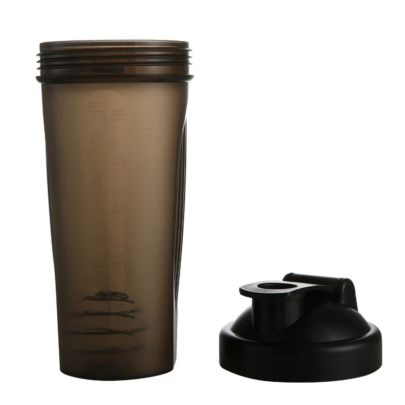 600ml transparent custom protein shaker bottle shake mixer bottle blender water bottle