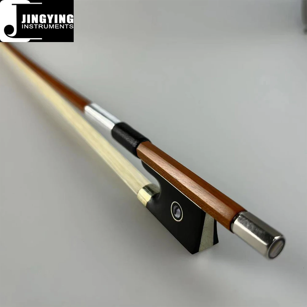 2025 Jingying Music Violin Accessories,High-end Authentic Brazilian Logwood Violin Bow Performance Grade Professional Violin Bow