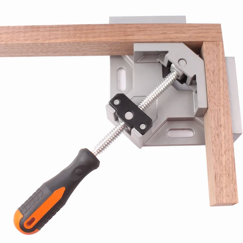 Aluminium Single/Double Handle 90 Degree Right Angle Clamp Photo Frame Corner Clip Woodworking Vise Workbenches