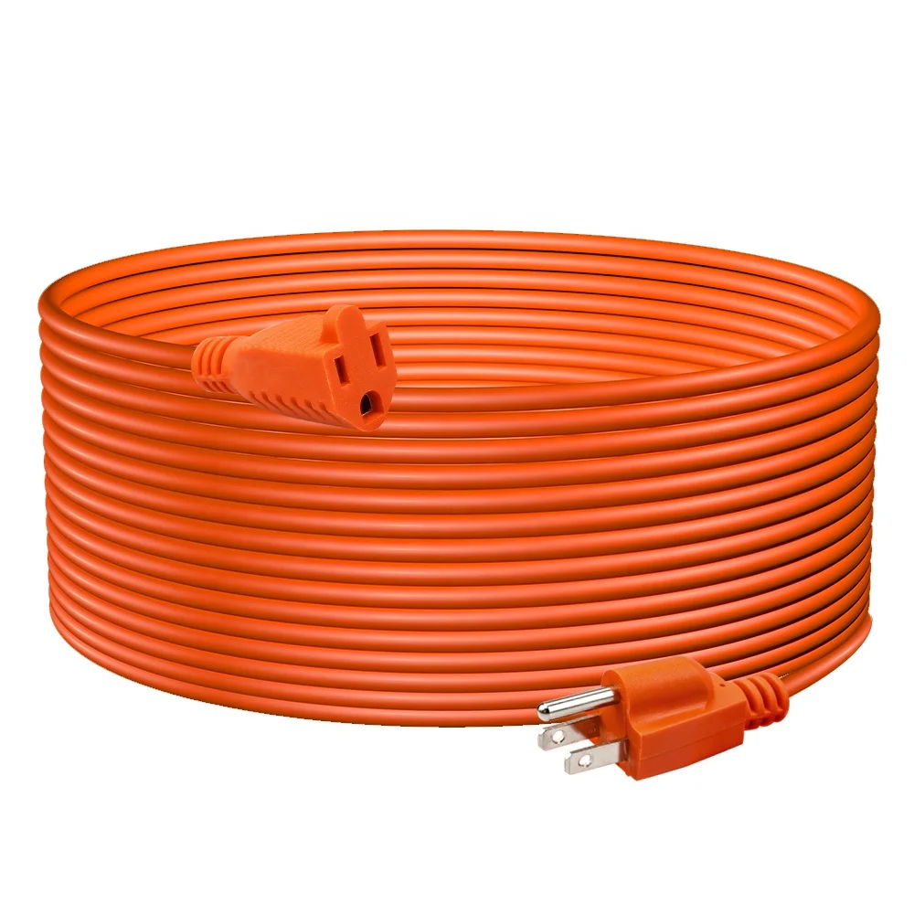 J01 15 AMP 125 Volts 1875 Watts 75 ft Power Extension Cord Outdoor & Indoor Heavy Duty 12 Gauge/3 Prong SJTW