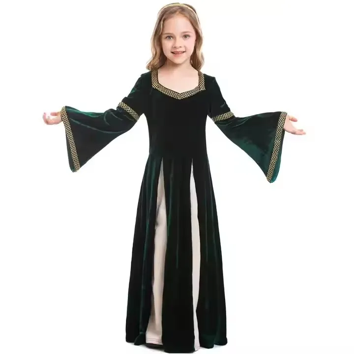 Medieval Costume Princess Renaissance Girl 4 years kids Queen Costume for Girls Dress up