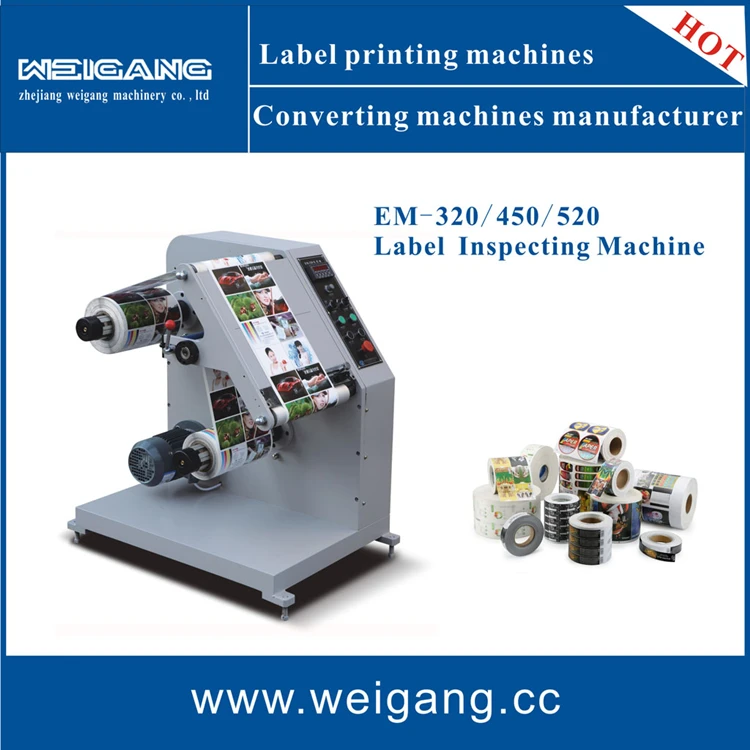 Hot sale EM-320  automatic label slitter rewinder label inspecting machine