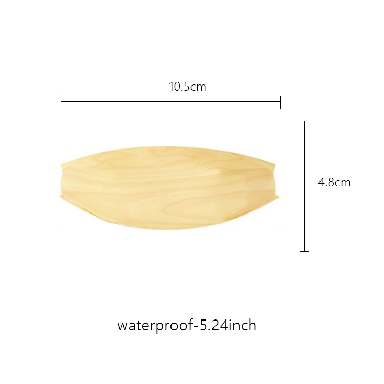NEWELL Hot Selling High Quality Custom 3 4 5 inch Wooden Disposable Food Boats Sushi Plate