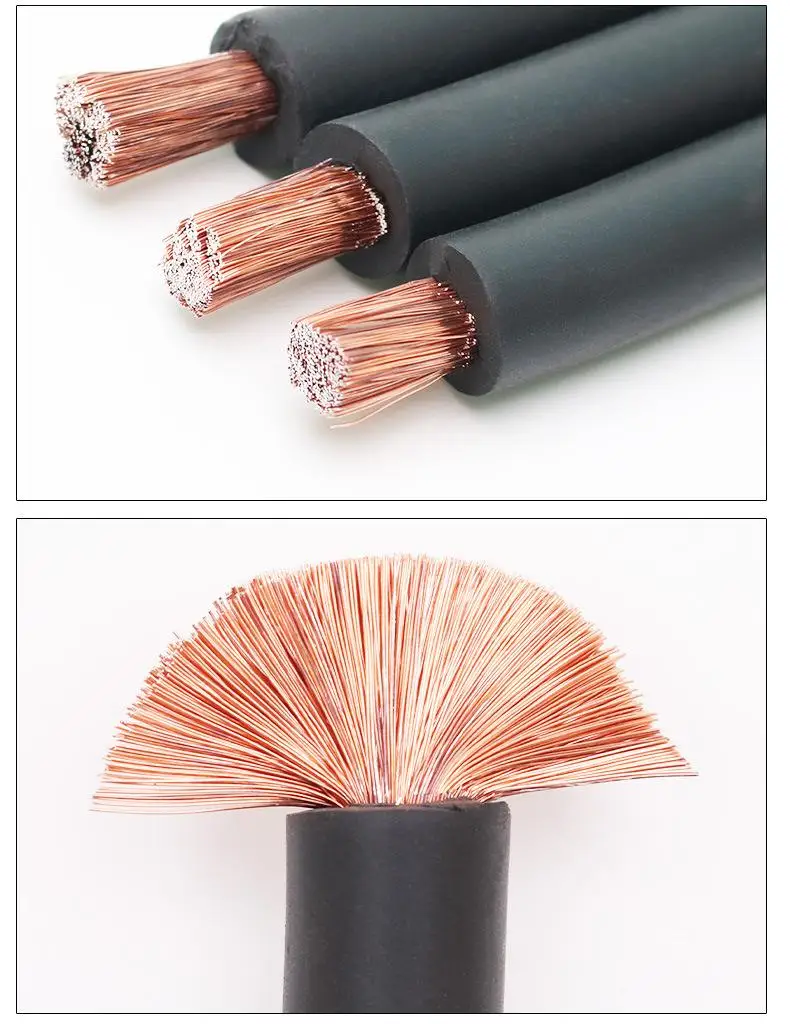 Professional 2/0 25mm 35mm 50mm 70mm 95mm copper welding cable with low price