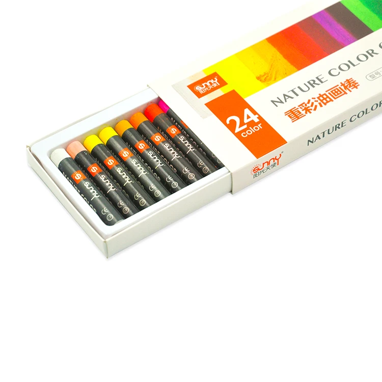 24 colors best seller mini size round shape oil pastels for children with non-toxic