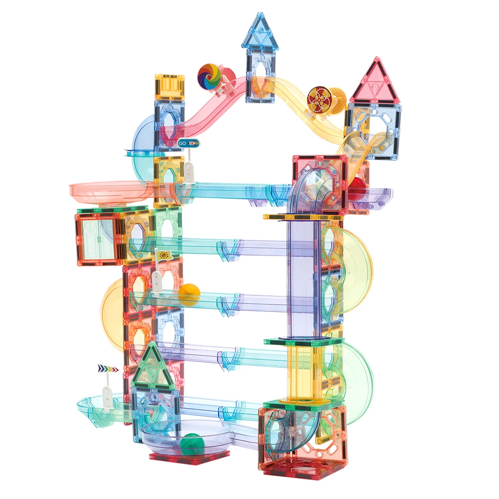 KEBO 158pcs Newest magnet toys marble runs magnetic building Toys Blocks for boys and girls gift