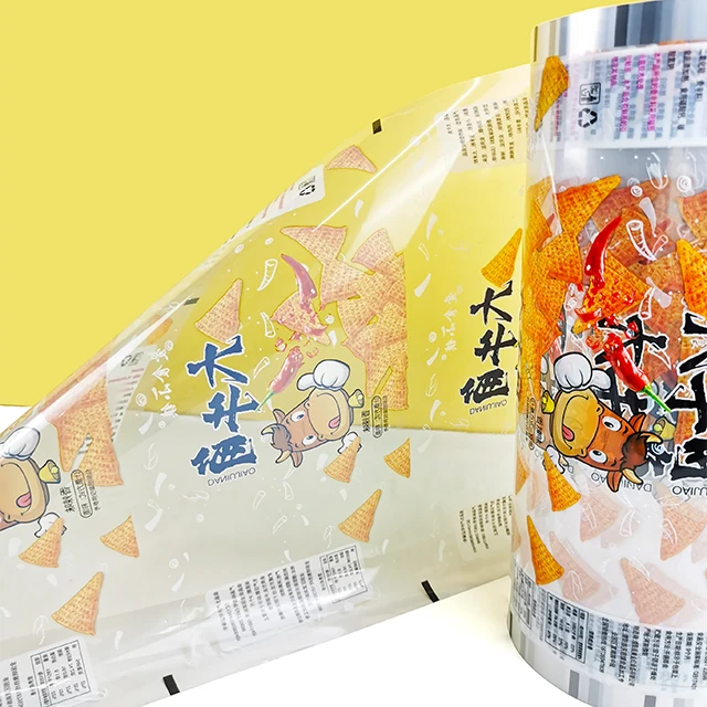 PET Gravure Printing Customized Print Plastic Roll Stretch Film Lamination Film for Food Packaging Snack