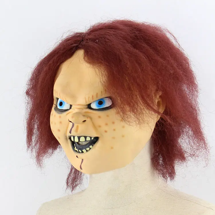 Partycool Scary Creepy Children Kids Halloween Party Face Mask Masquerade Cosplay Party Props Horror Baby Chucky Ghost Doll Mask