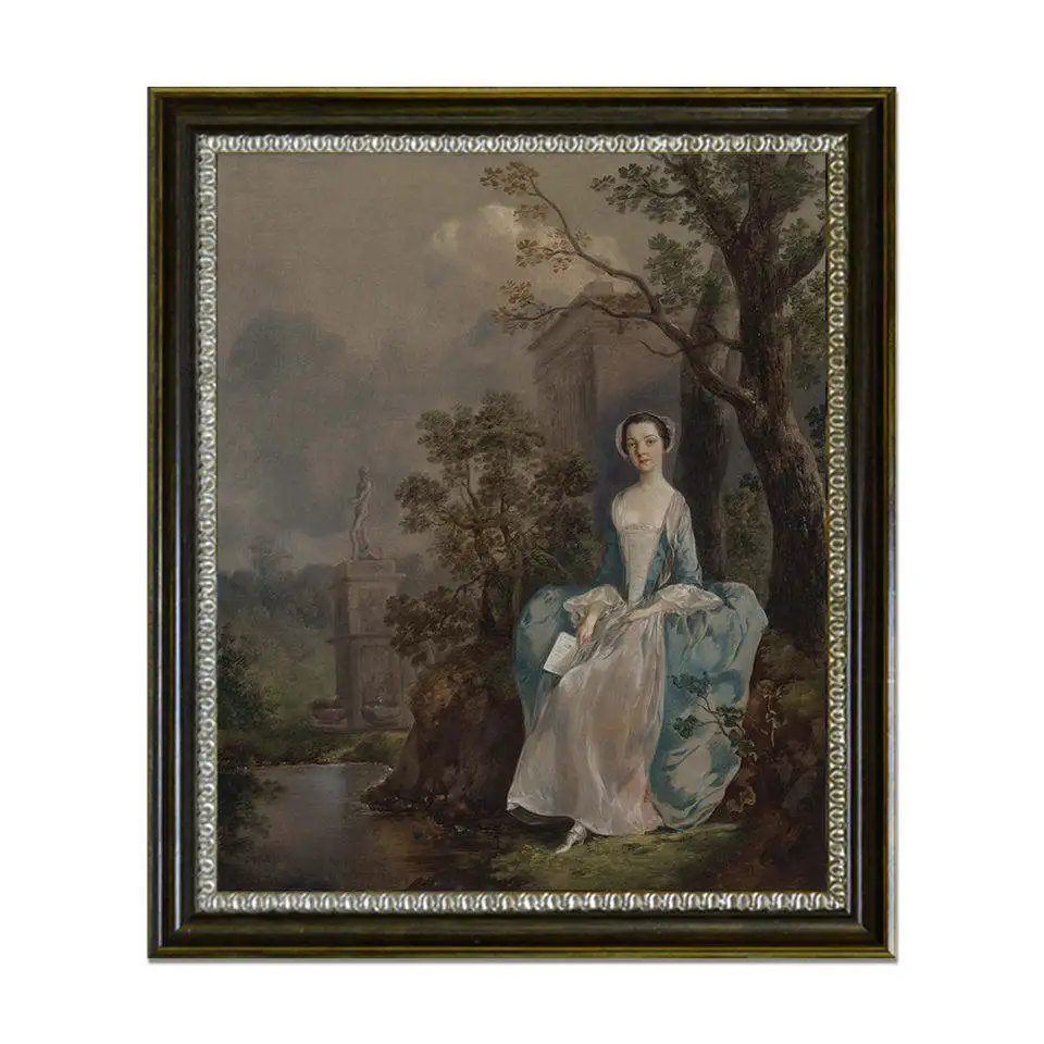 British Portraitist  abstract art Canvas Woman Famous impressive Acrylic Oil Painting for interior decoration