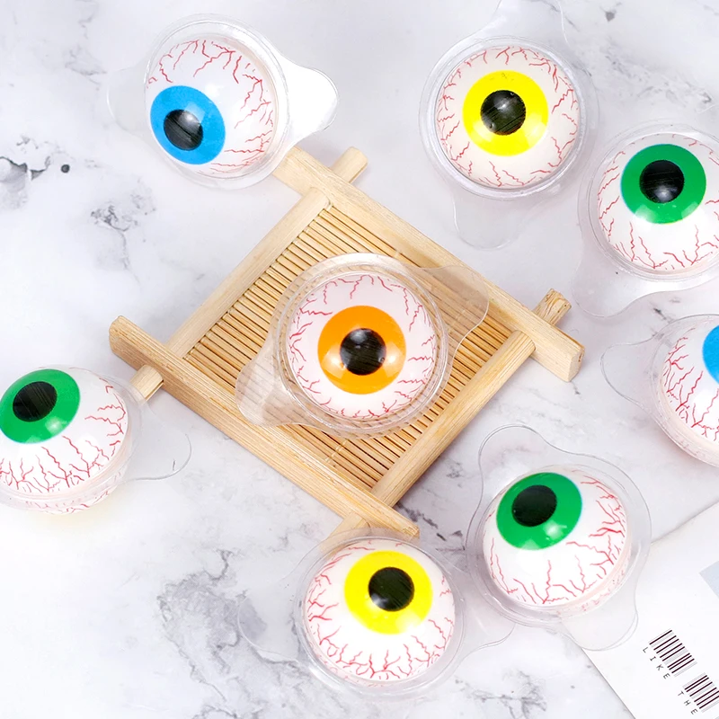 Manufacturers Halloween Horror Style 22G Funny Sugar Fruity Flavours Eye Ball Gummy Candy