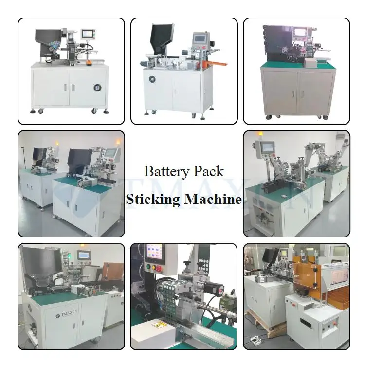 Donut Label Sticking Machine Connecting With Cylindrical Battery Sorting Machine for Battery Pack Assembly