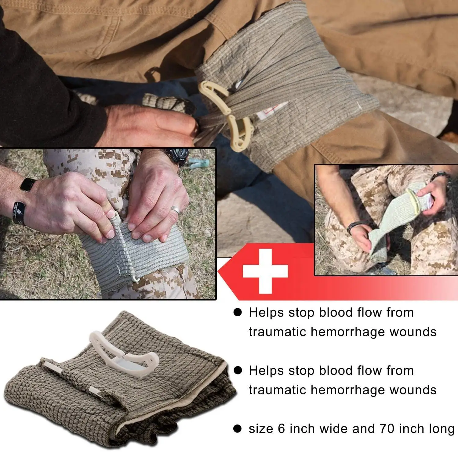 Medical Trauma Bandage Wound Emergency Bandage Pad Israeli Emergency Bandage