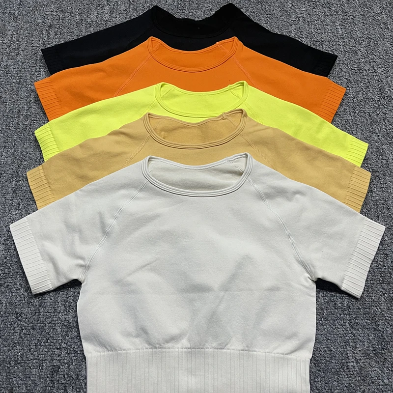 Tiktok Hot Sale Fitness Apparel Women Seamless Yoga Leggings Gym Set Athletic Wear Ribbed Biker Shorts Workout Clothes