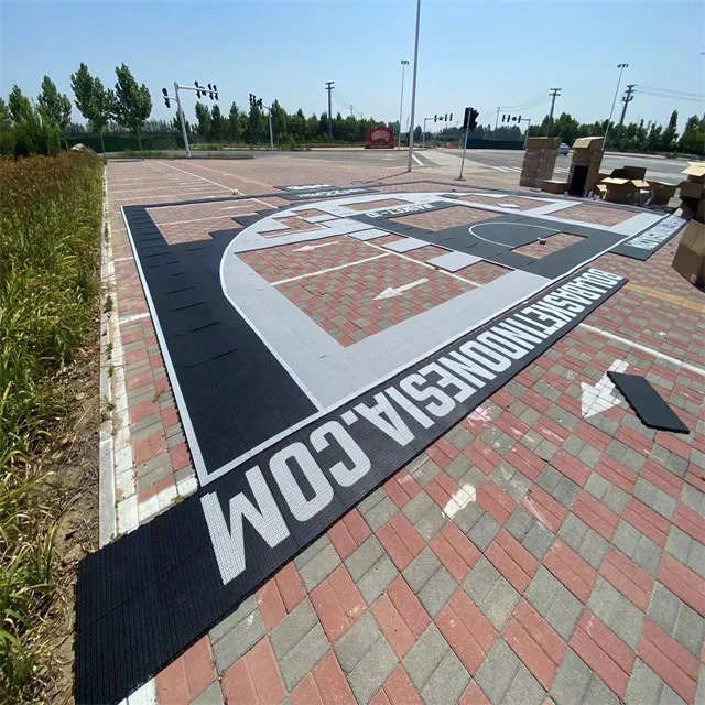 Anti Slip Suspended Outdoor Interlocking Tiles Sport Basketball Pickle Ball court Flooring