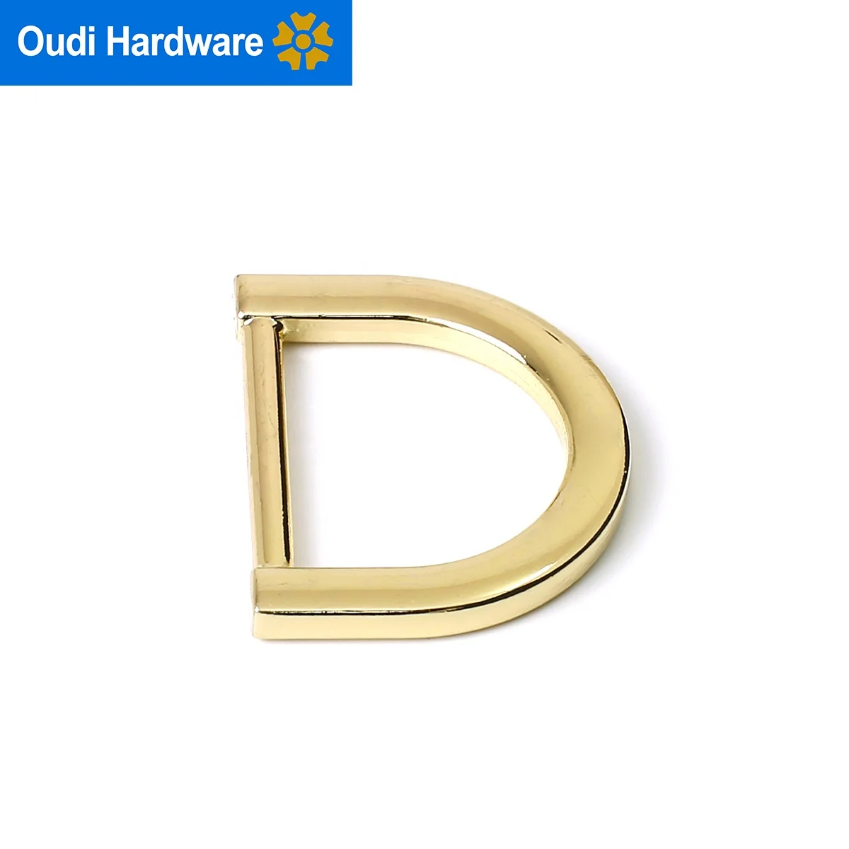 Высококачественные модные легкие золотые D-образные кольца 25 мм, оптовая продажа, металлические D-образные кольца из сплава для сумок, фурнитура, защелкивающийся крючок