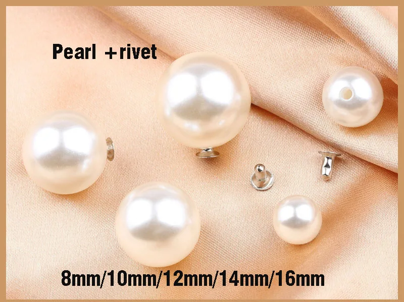 Fashion shiny handmade ABS pearl bead shirt sweater button for clothes
