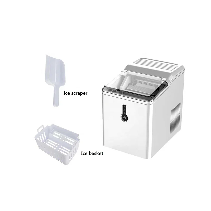 Electronic control  1.6L Water Tank LOW NOISE 12kg/ 24hours Bullet Shaped Large Size Ice Cube Maker