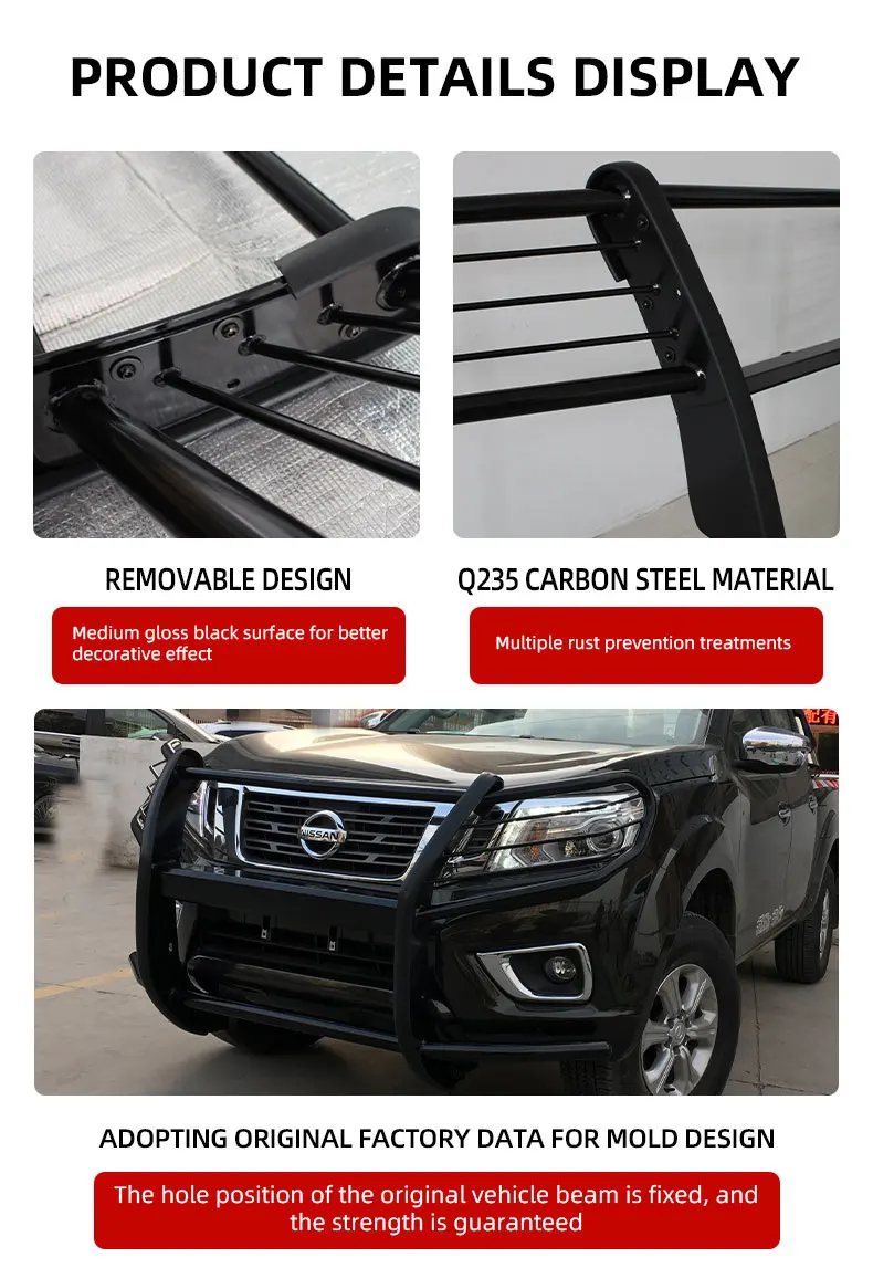 Customized Front Carbon Steel Bumper Guard Car Accessory Grille Exterior Accessories for Suzuki Jimny 4x4