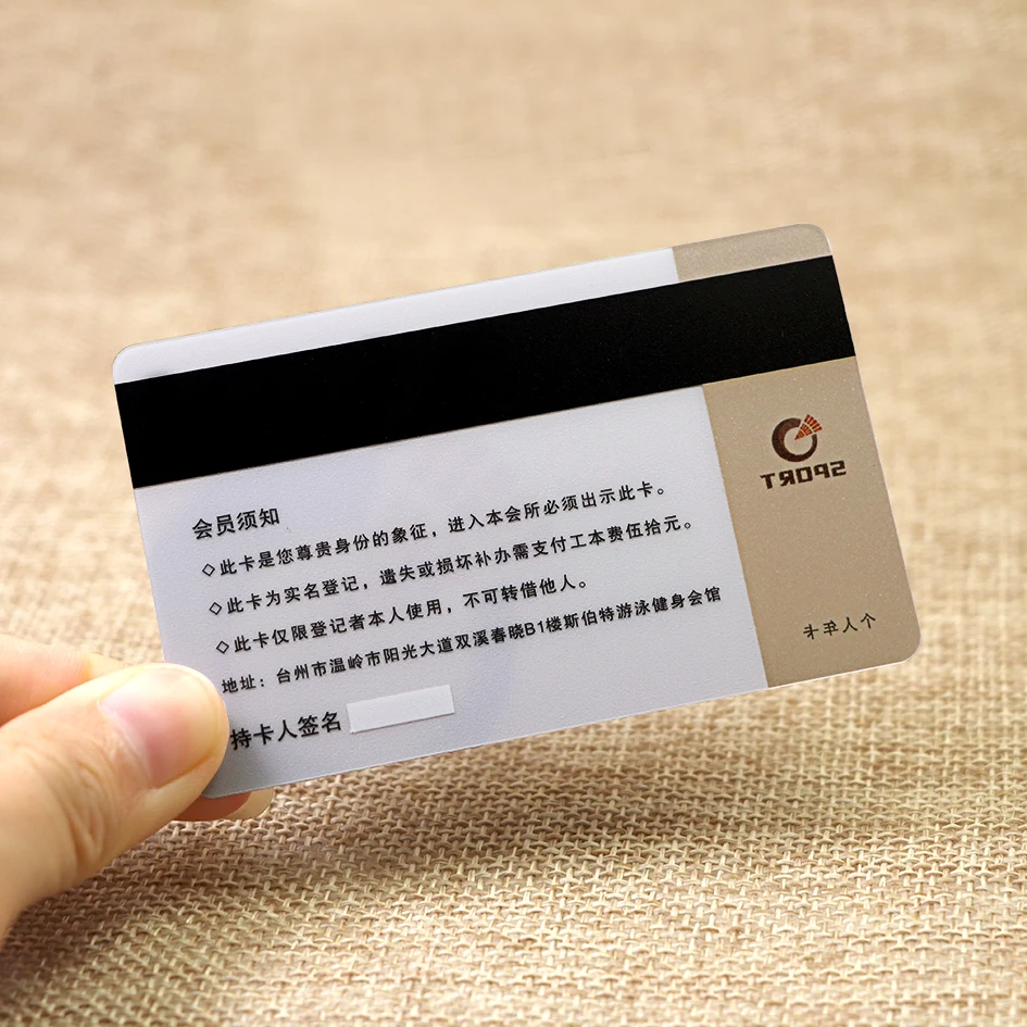 Unique PVC Plastic Customized Transparent Magnetic Stripe Cards