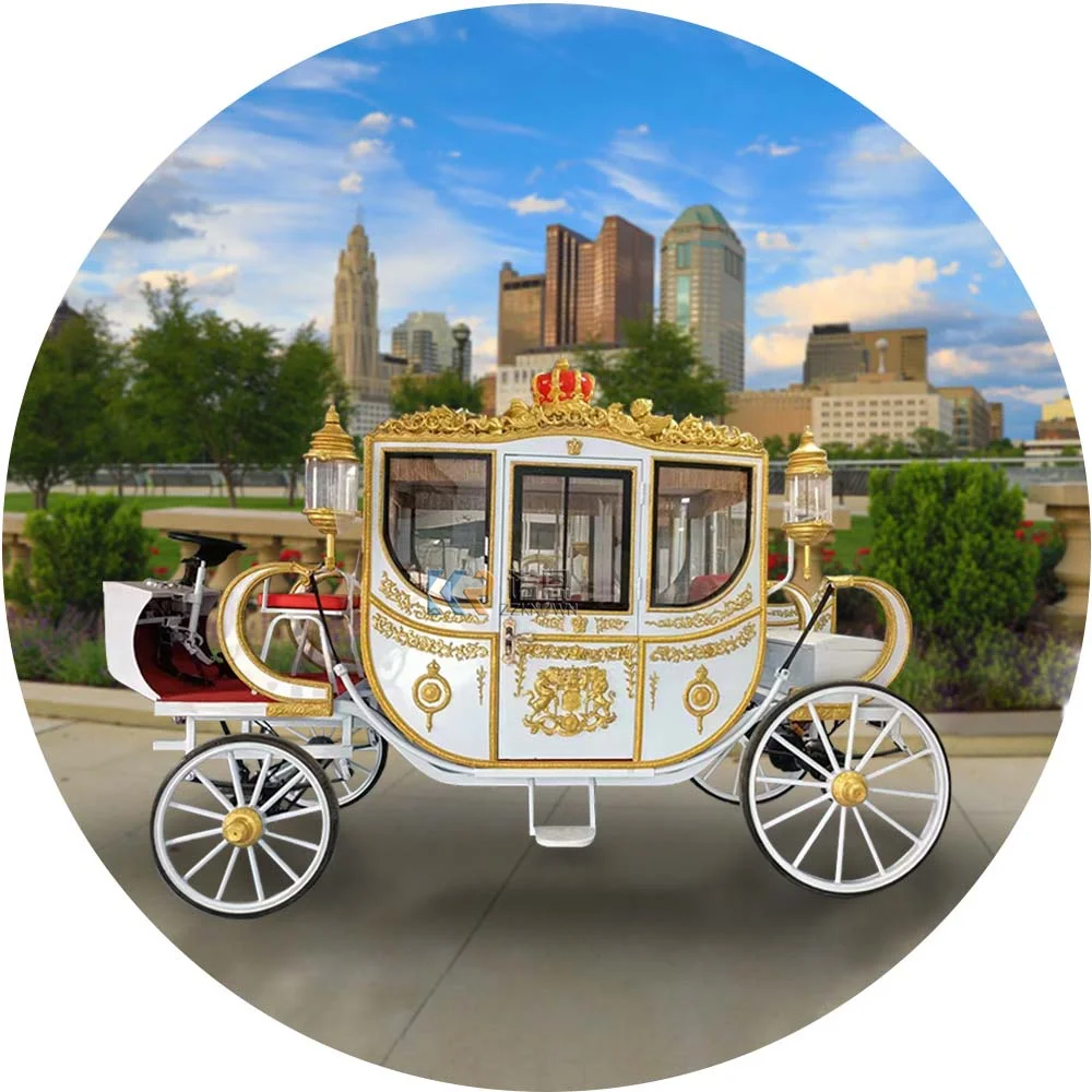 Good Quality European -Style Horse Carriage Wedding Scenic Tourist Electric Retro Horse Carriage Outdoor Business Exhibition