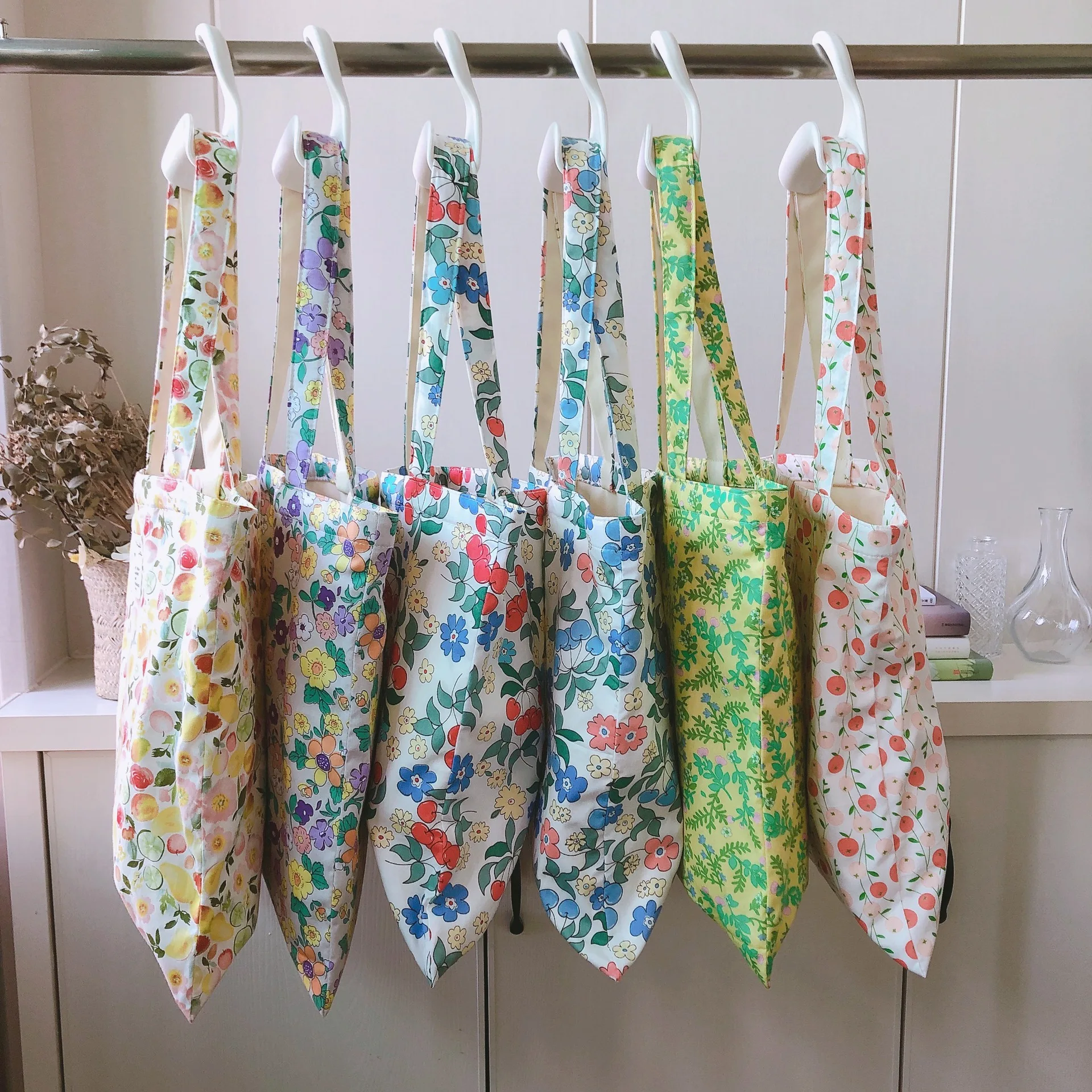 sweet retro gentle Single shoulder bag  floral cotton tote bag   women large capacity personalized canvas bag