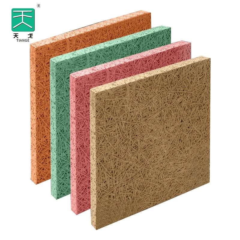 TianGe 20mm Thickness Straw Acoustic Panels Wood Wool Insulation Board Acoustic Panels For Ceilings