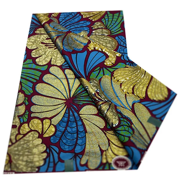 2024 Fashion Glitters Grand Wax Print fabrics manufacturing Textile African plaid cotton fabric real wax prints