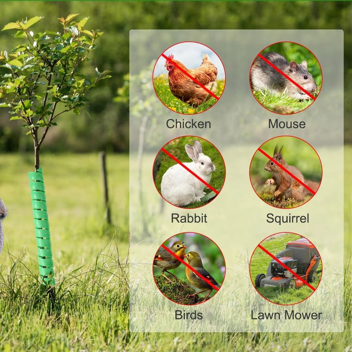 Tube WrapsTree Trunk  Bark Protector Plastic Spiral Tree Guard Corrugated Tree Guards Deer Against Rabbit Cats Squirrel Rodents