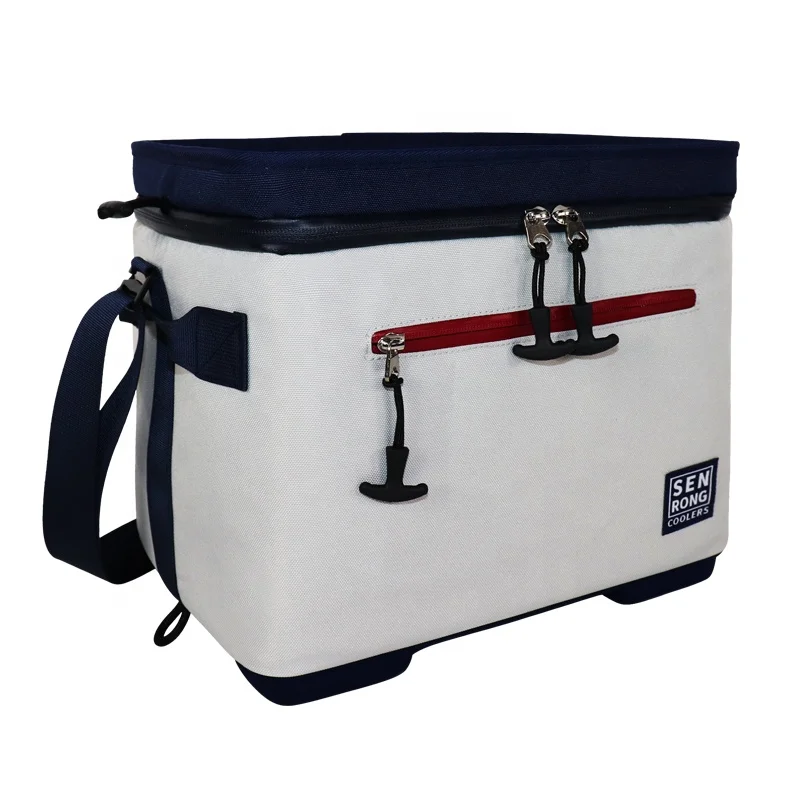 wholesale large cooler lunch bag with zipper and 4 can holders for outdoor, Insulated cans cooler bag for beach travel picnic