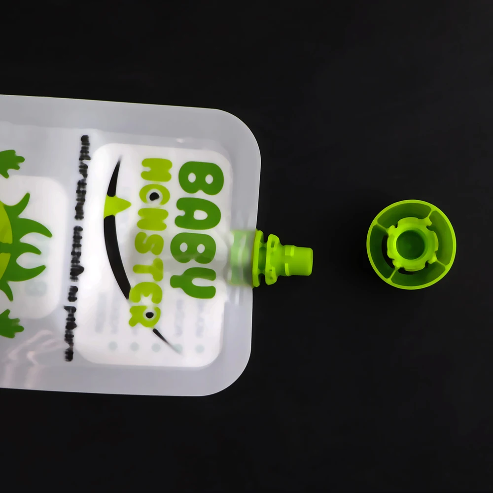 Custom Stand Up baby Food Bag Aluminum Foil Mylar Baby Fruit Nutrition jelly Drinks Juice Spout Pouch Packs For Liquid Cream