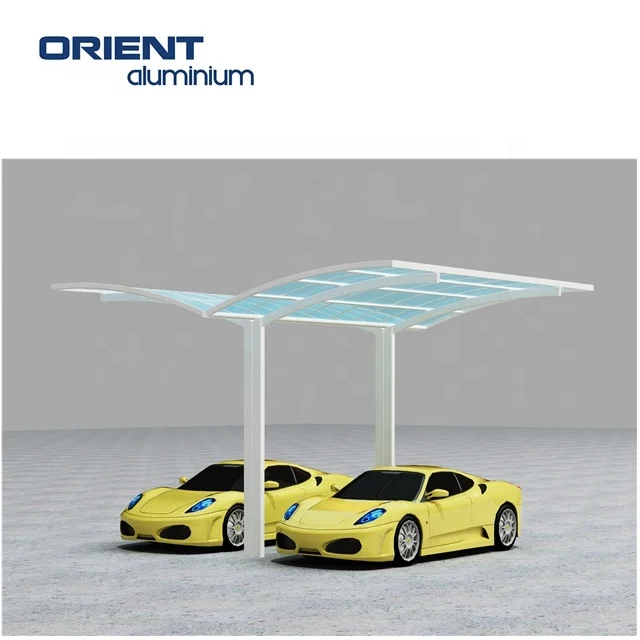 strong aluminum structure carport free standing poly carbonate roofing car parking tent metal frame canopy