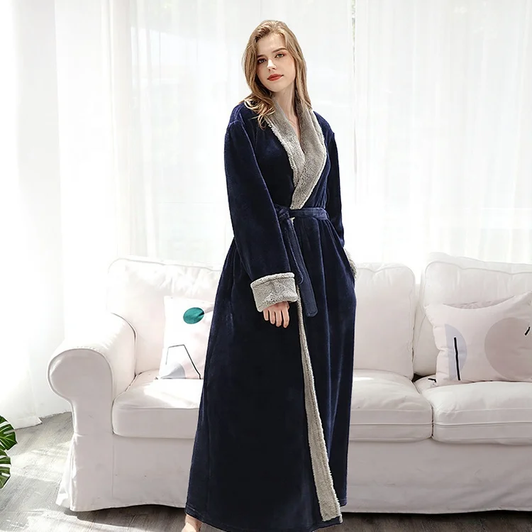 New desgin cotton sleepwear polyester bride family bathrobe set for couple