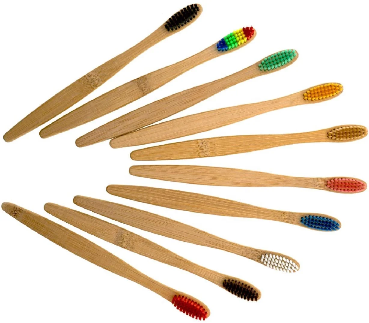 Hot Selling Customized Logo Extra Soft Bamboo Toothbrushes Eco Friendly Biogradble Bamboo Toothbrush For Hotel