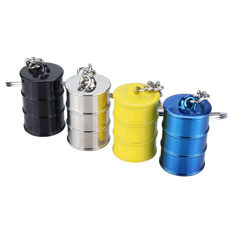 Factory direct sale Gift promotion Creative cute coffee cup shape cartoon mini 3D Oil drum metal keychains