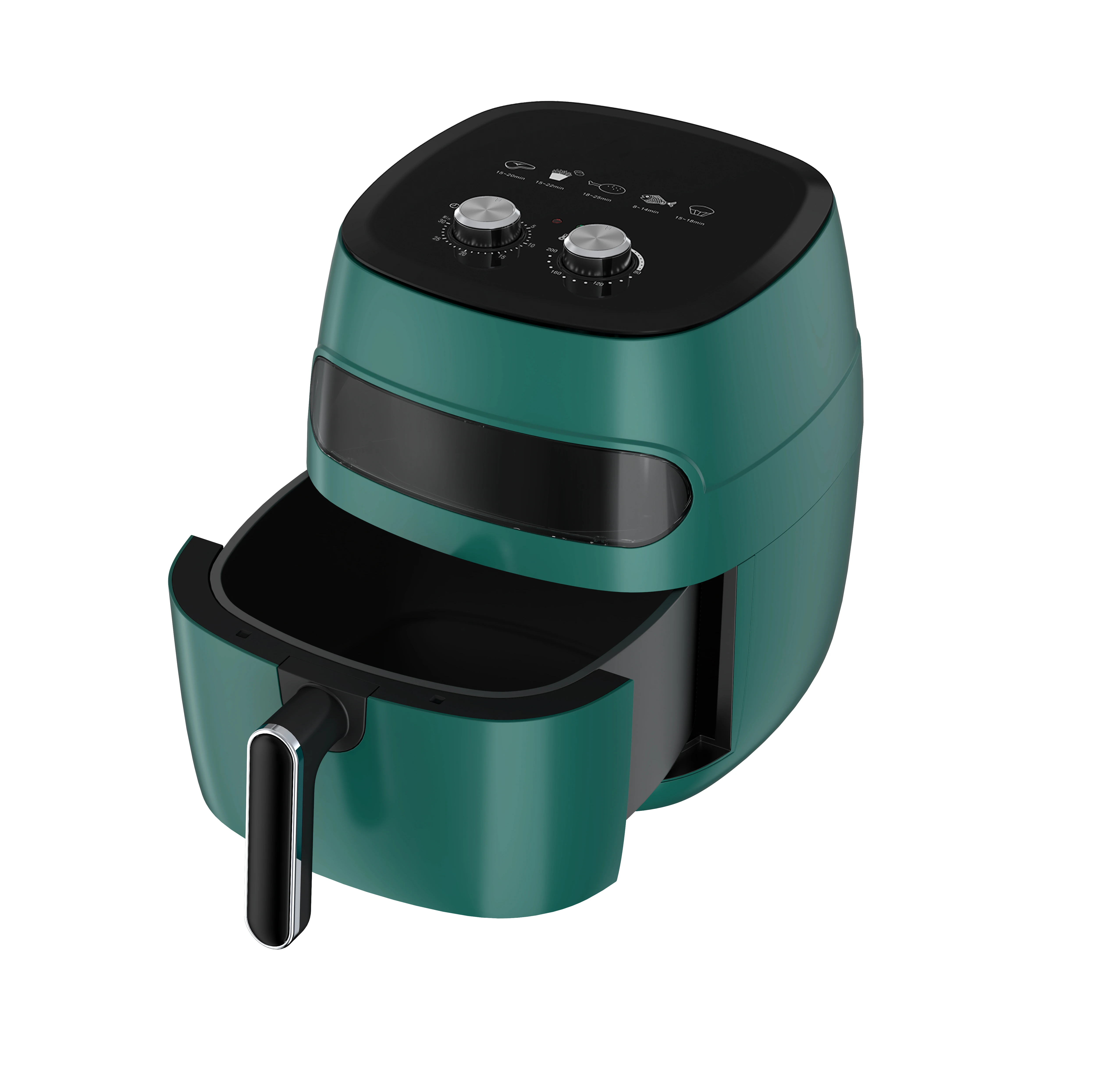 Ningbo Cixi Visual Air Fryer High Speed Air Circulation Electric 5.2l Oil Free Mechanical Hot Air Fryer with Grill