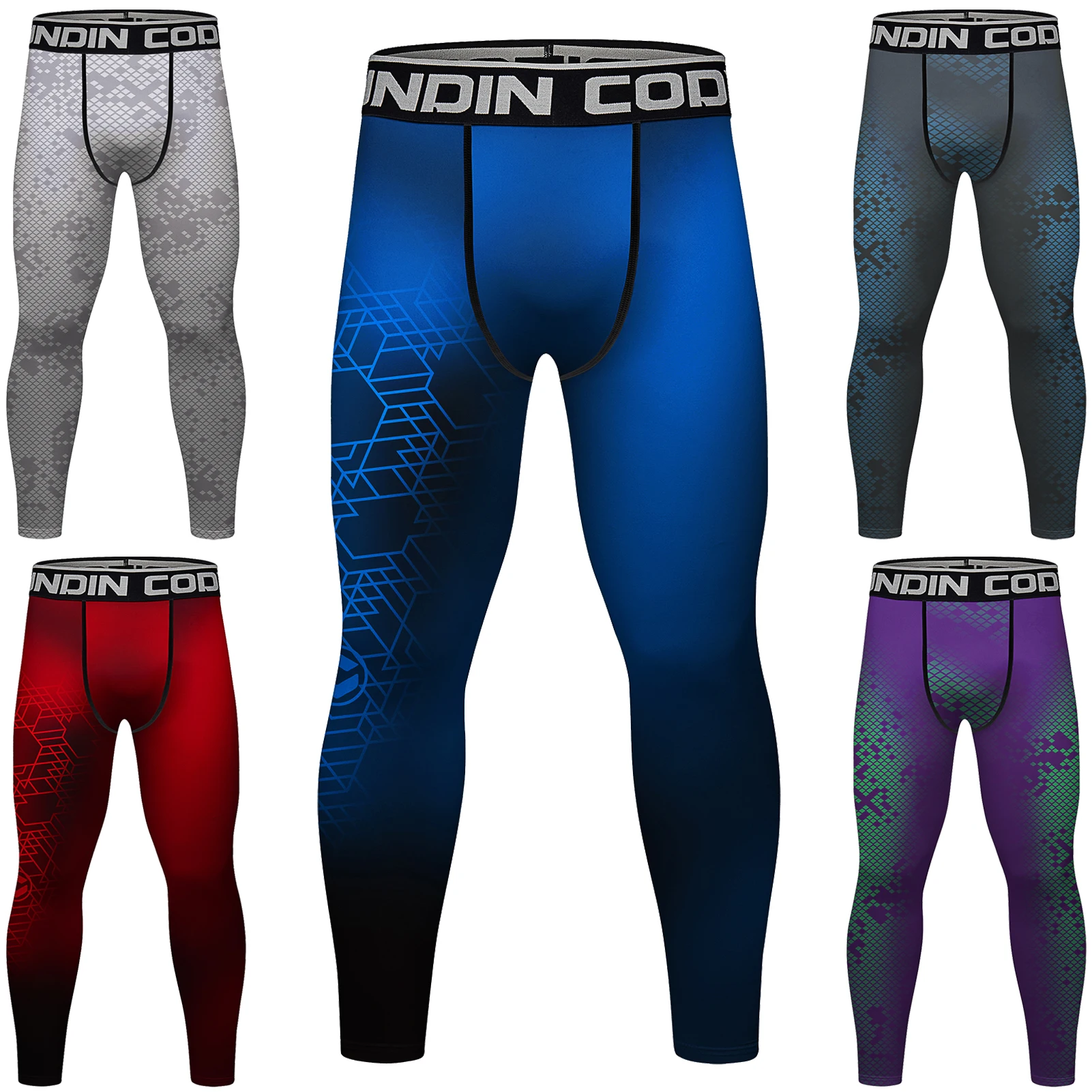 High Elastic Sport Compression Gym Leggings Men Outdoor Basketball Football Running Training Base Layer Pants