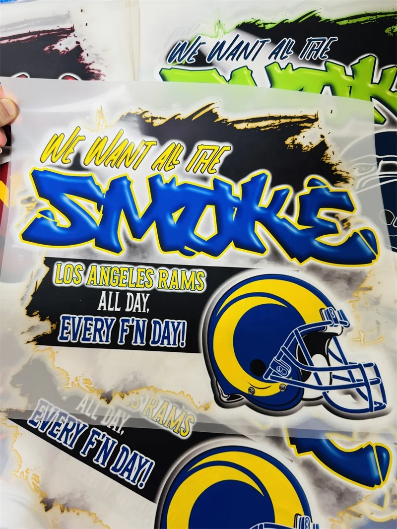 High Quality Dtf Transfers Printed Sticker Heat Transfer Vinyl Designs Screen Heat Transfer Print Stickers for T-shirts