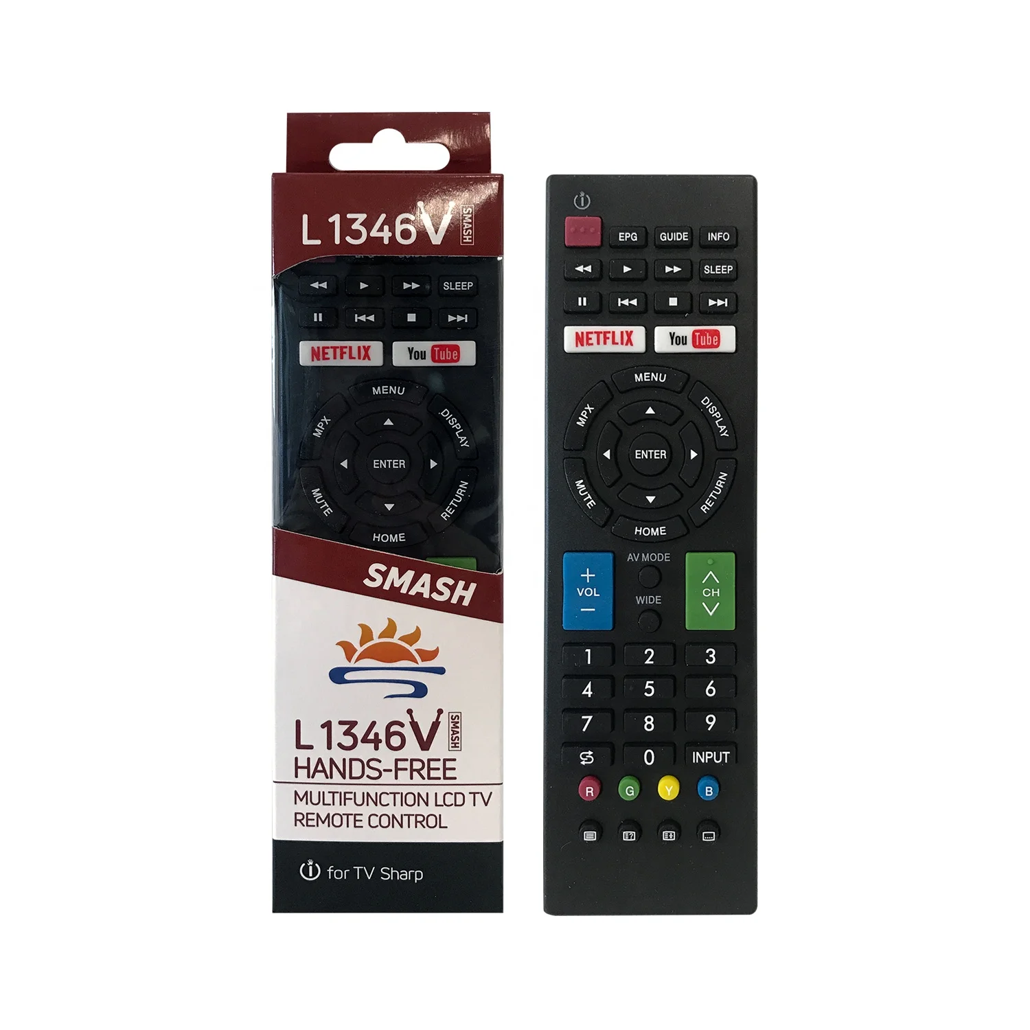 SYSTO SUN/L1346V UNIVERSAL USE FOR SHARP LCD LED TV REMOTE CONTROL REPLACE FOR GB094WJSA GB071WJSA GB234WJSA