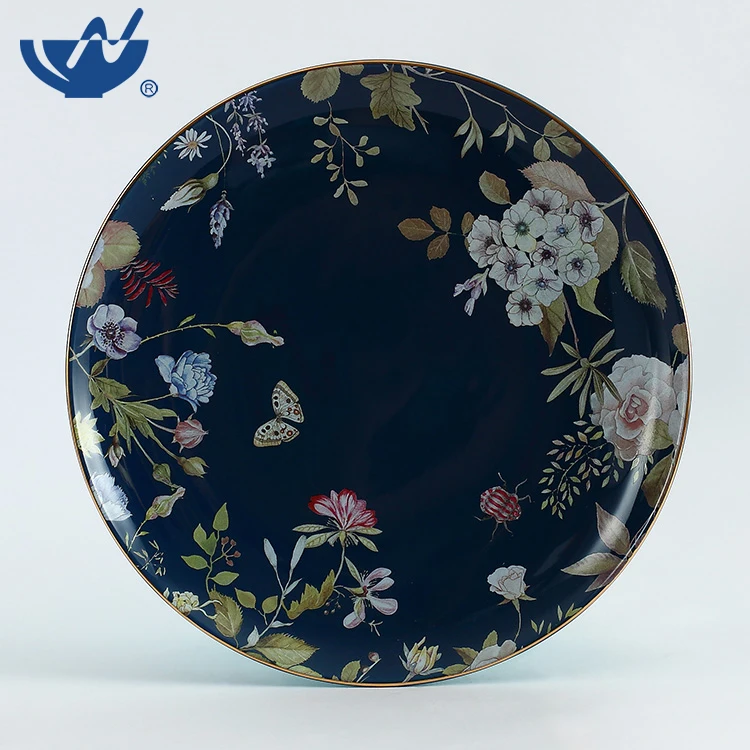 Chaozhou Factory Ceramic Charger Plate Dinnerware Snack Food Dinner Plates Porcelain