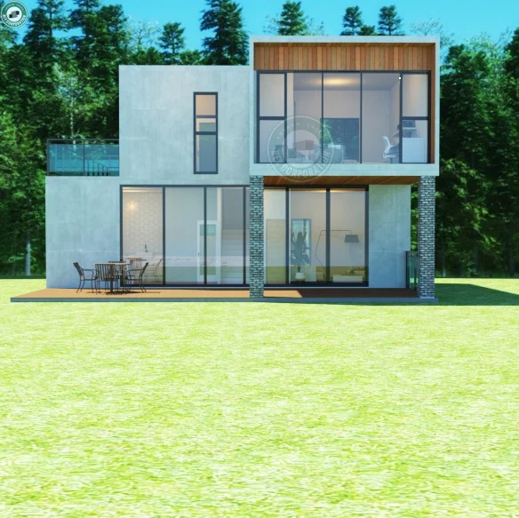 Luxury Prefabricated Modular Container Villa Residence Container Structure Light Weight Concrete Panel House in Saint Martin
