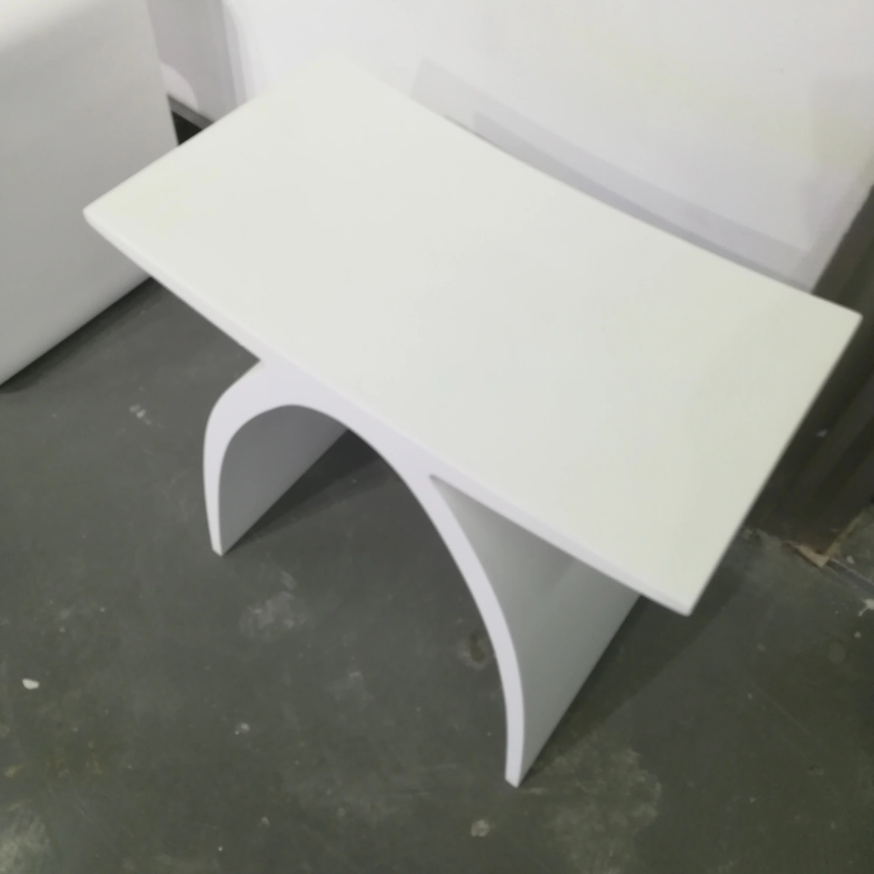 GeMei factory new design solid surface stool aritificial stone shower bench  bathroom stool taburetes para ducha