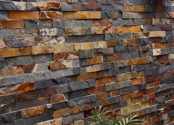 Outdoor natural Rusty slate culture stone real stone exterior wall cladding For The Wall