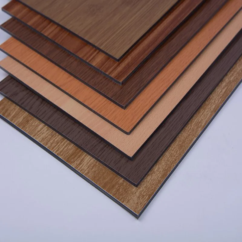 4mm wooden texture ACP PVDF aluminum plastic composite sheet