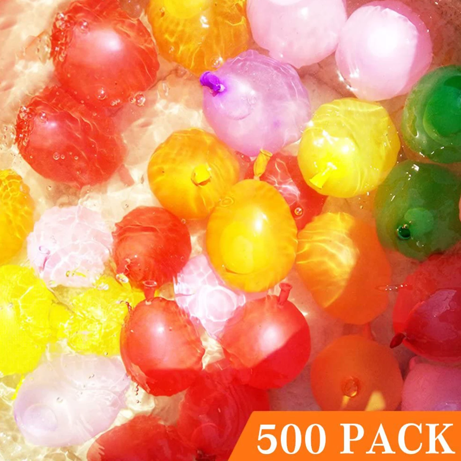500 Pcs Latex Water Balloons Assorted Colors with Refill Kits for Fight Games Summer Party Splash Fun Water Balloons
