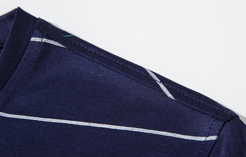 100% cotton Double Mercerized Cotton Men Custom striped printed quick dry T- Shirt T shirt