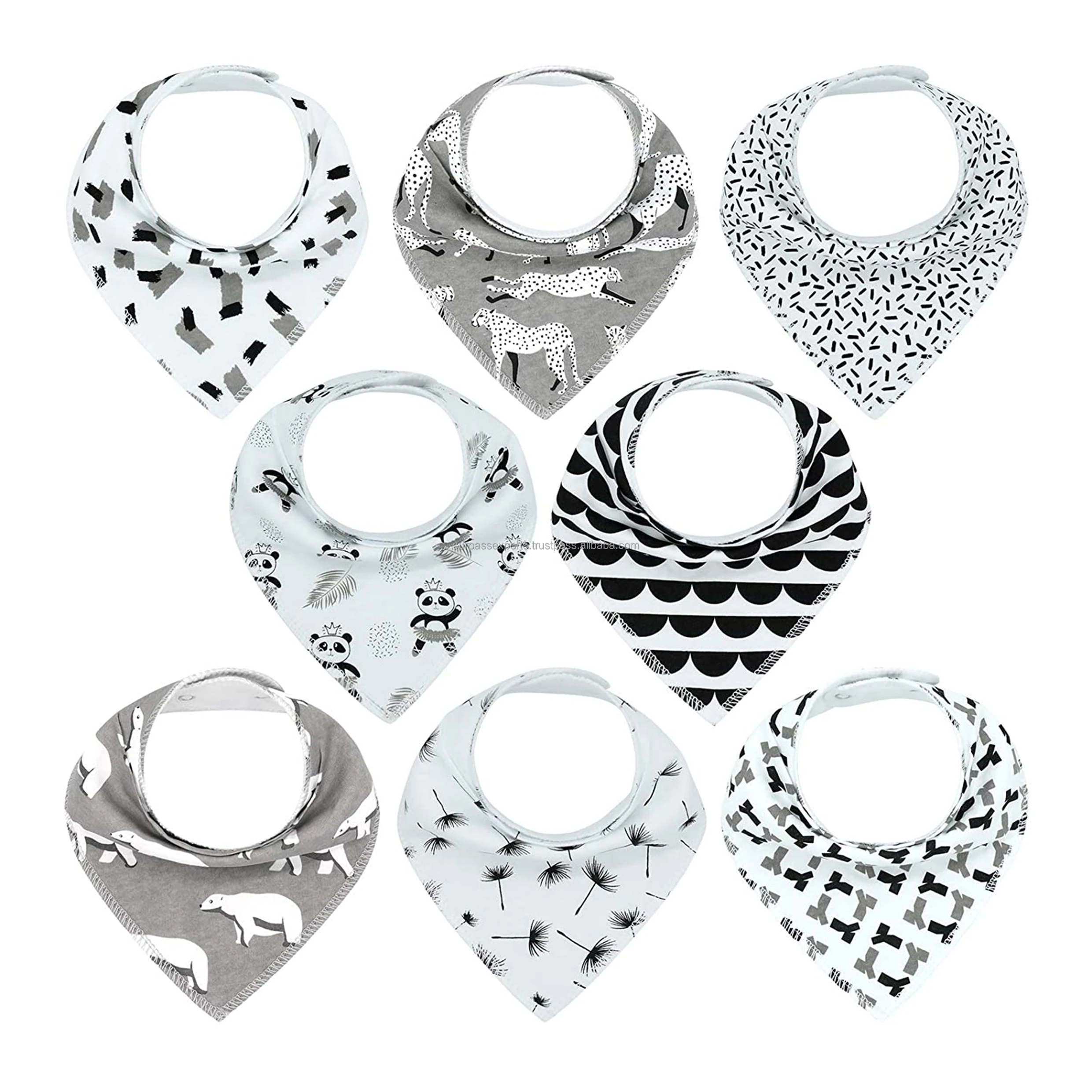 New Collection Soft Lightweight Cotton Bibs Wholesale Sets with Custom Logo New Born Baby Girls Boys Daily Life Use Export Ready