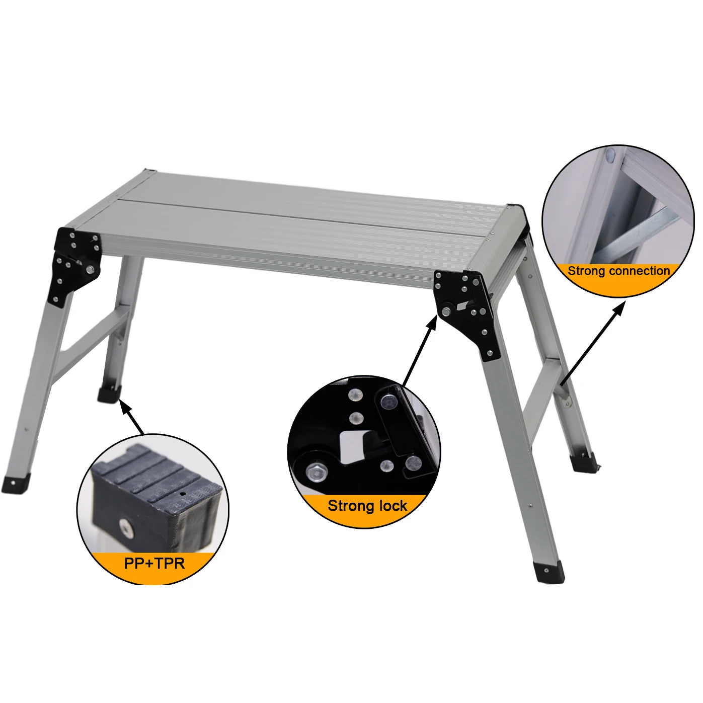 Support Custom Package Foldable Good Price Working Platform Aluminum Ladder