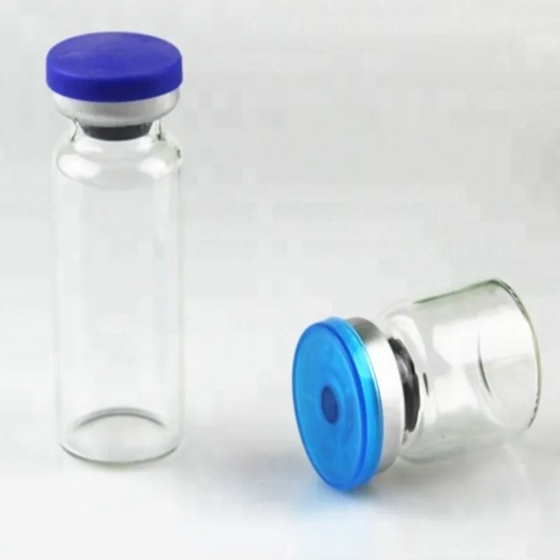 Empty Amber Clear sterile 5ml 7ml 10ml pharmaceutical tubular Glass Vials for Injection with Rubber Stopper Flip Tear off Caps