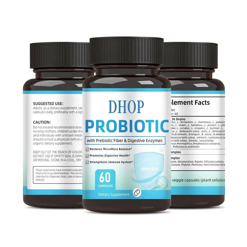 OEM Probiotic Capsules Probiotic 40 Billion CFU Probiotic Capsules Organic Prebiotics Immune, Digestive & Gut Health